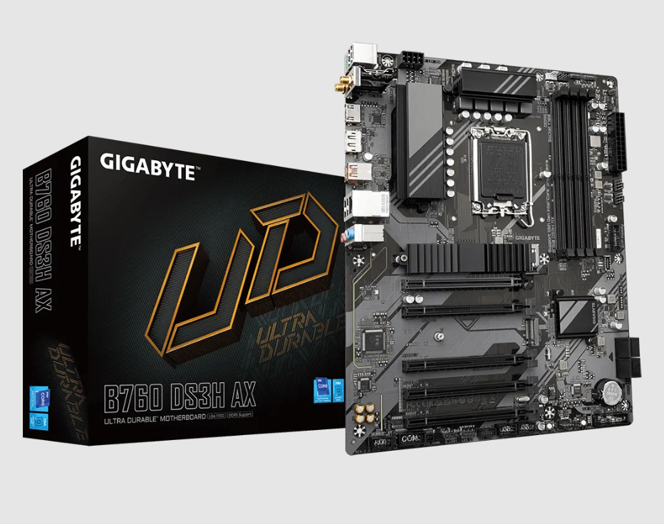  B760 ATX Motherboard: 1700 Socket For Intel 14th/13th/12th Gen. Processors <br>4x DDR5, 4x SATA 6Gb/s, PCIe 4.0, 2x M.2 Gen4, USB 3.2, Gigabit LAN, Wi-Fi 6E + Bluetooth 5.3, Realtek 7.1 Audio, HDMI/DP  